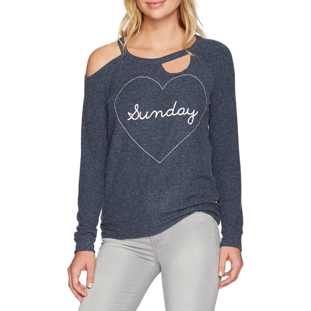 Chaser deconstructed heart Sunday sweater